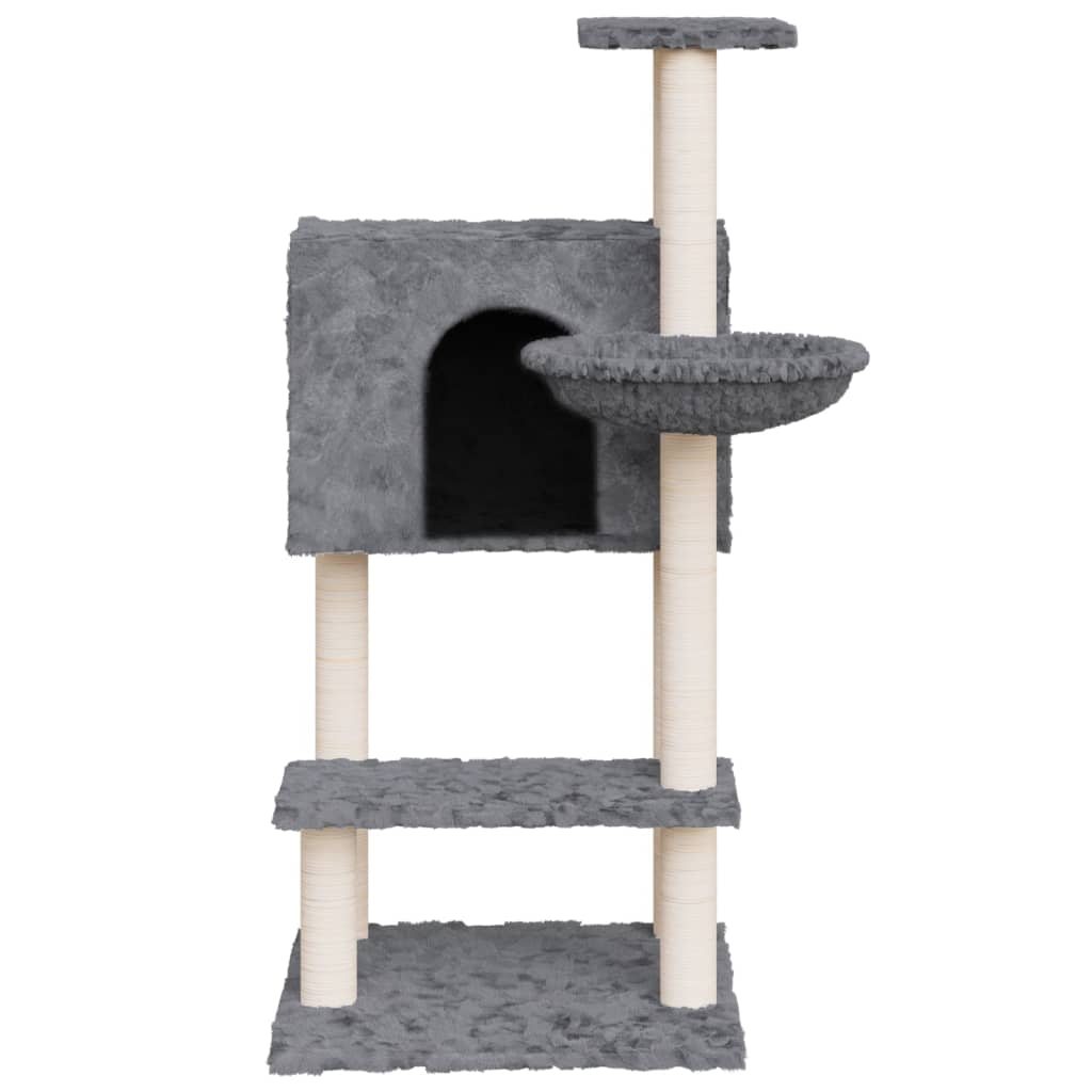 Škrabadlo pro kočky se sisalovými sloupky tmavě šedé 108,5 cm