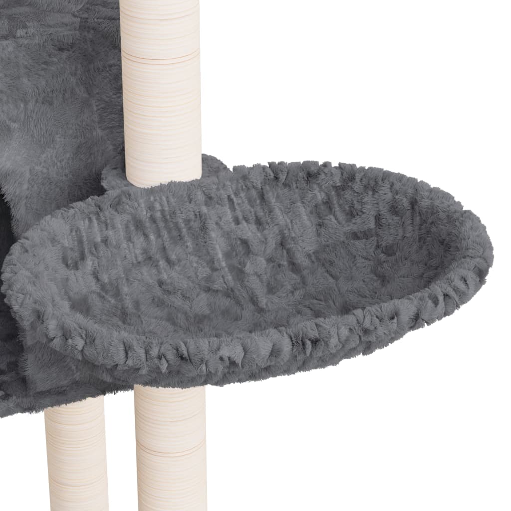 Škrabadlo pro kočky se sisalovými sloupky tmavě šedé 108,5 cm