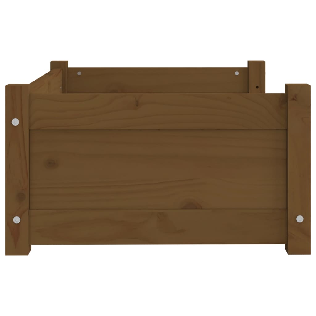 Pelíšek pro psy medově hnědý 65,5x50,5x28 cm masivní borovice