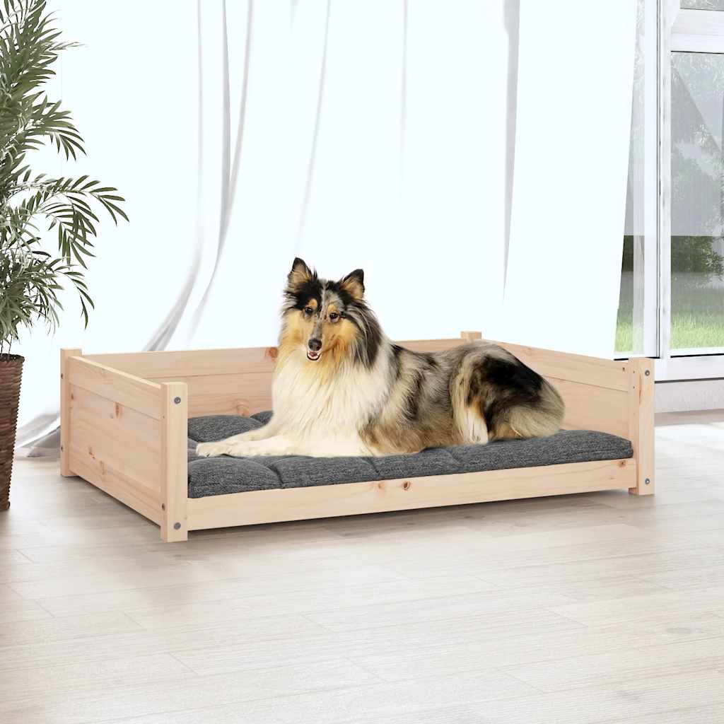 Pelíšek pro psy 95,5 x 65,5 x 28 cm masivní borovice
