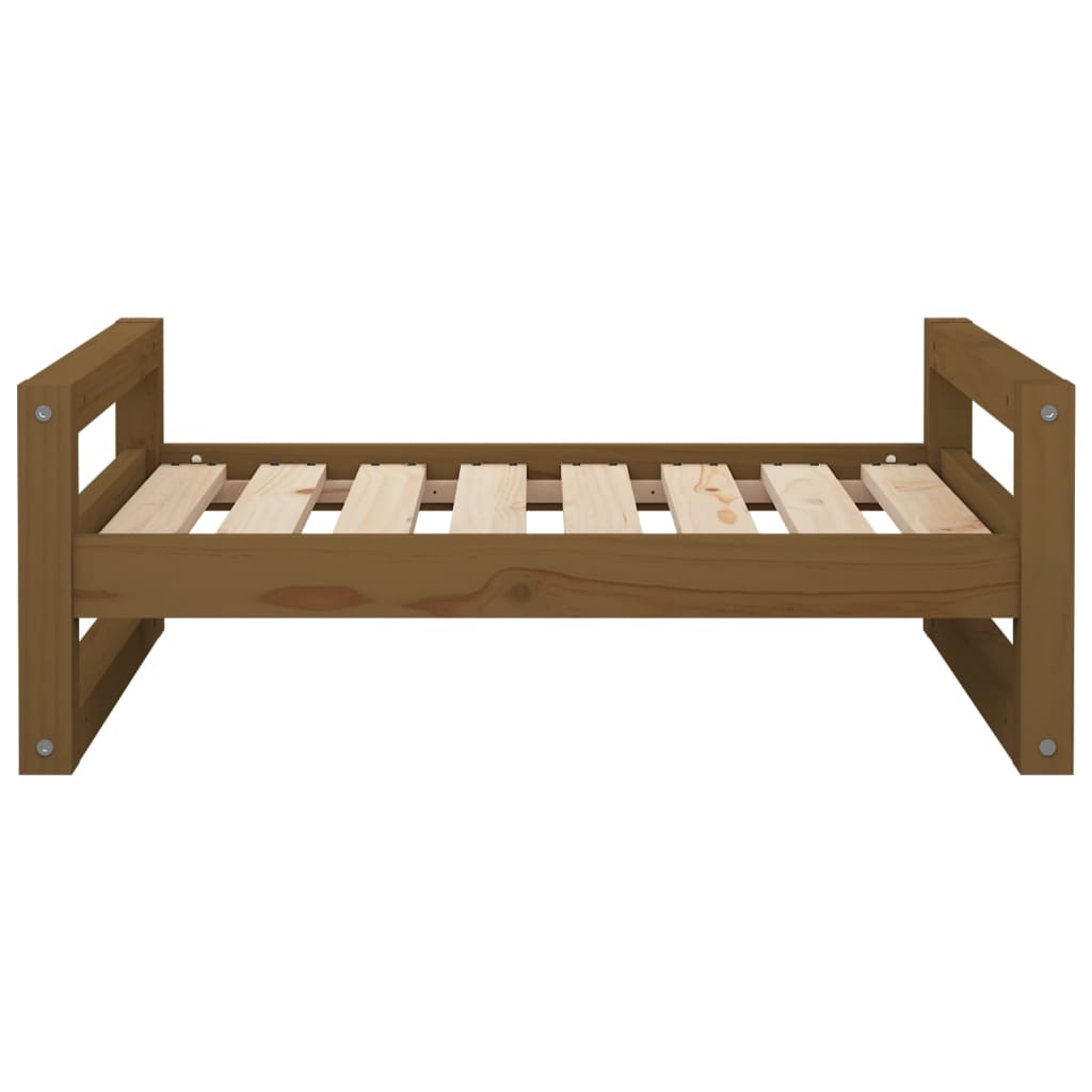 Postel pro psy medově hnědá 75,5x55,5x28 cm masivní borovice