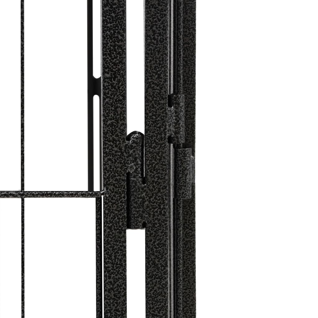 Ohrádka pro psy 4 panely černá 50 x 100 cm práškovaná ocel
