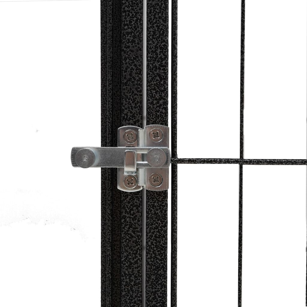 Ohrádka pro psy 4 panely černá 100x50 cm práškovaná ocel