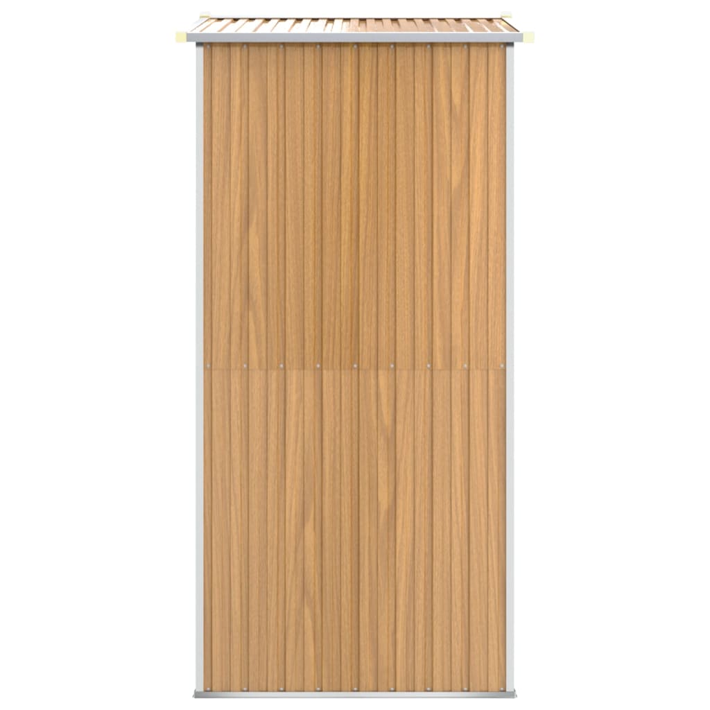Zahradní kůlna světle hnědá 192 x 108 x 223 cm pozinkovaná ocel