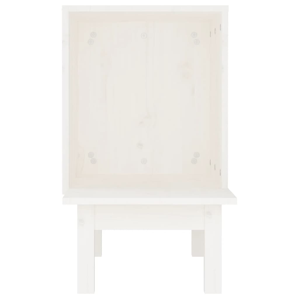 Domeček pro kočky bílá 60 x 36 x 60 cm masivní borové dřevo