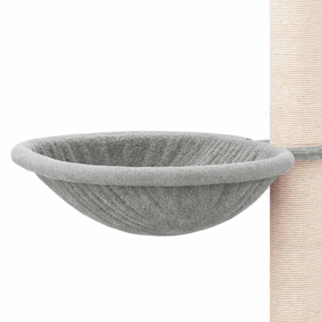 Škrabadlo pro kočky se sisalovými sloupky světle šedé 94,5 cm