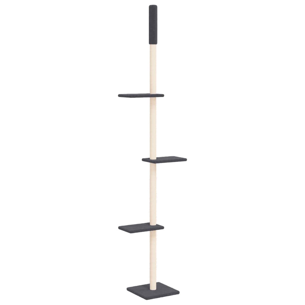 Kočičí strom ke stropu tmavě šedý 267,5–297,5 cm