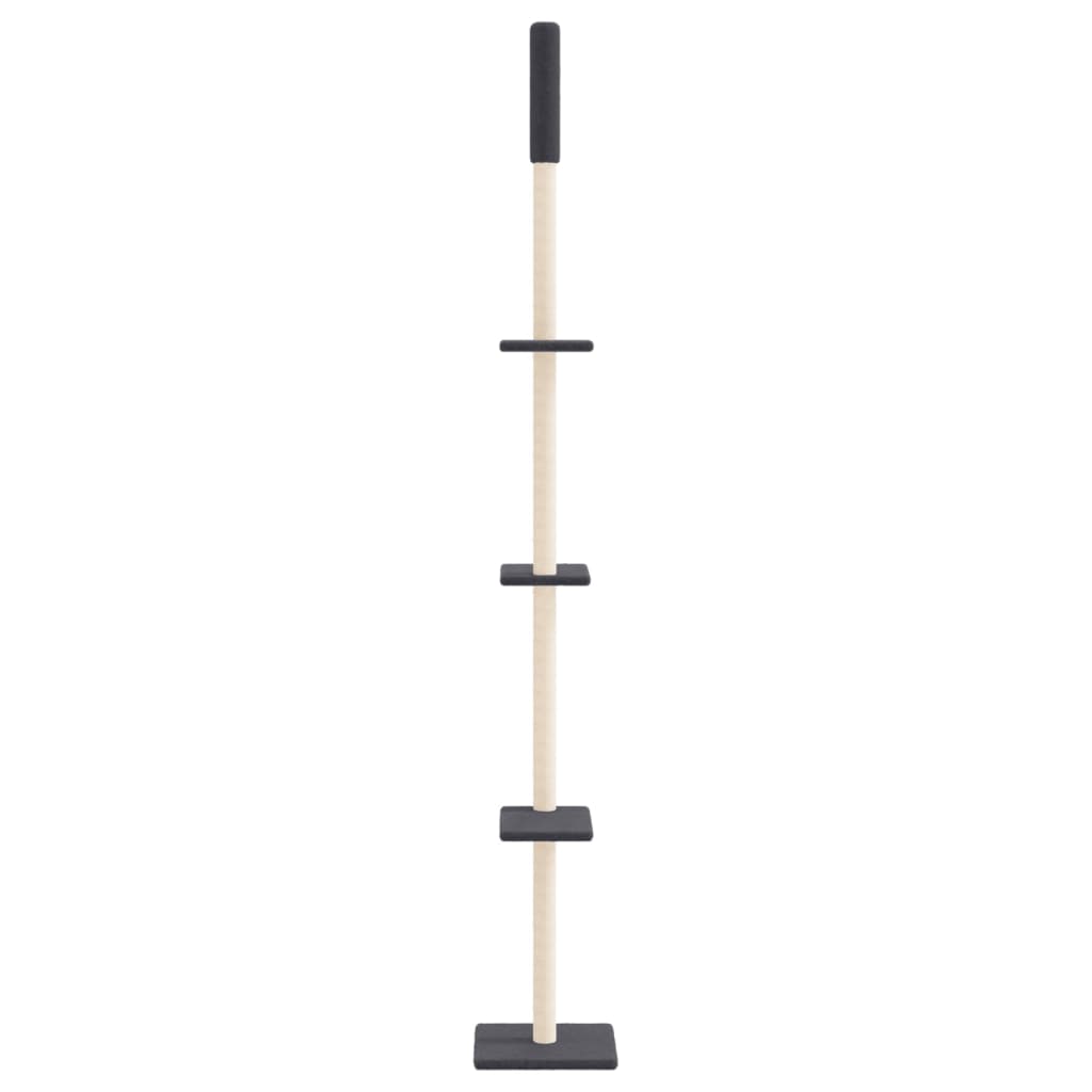 Kočičí strom ke stropu tmavě šedý 267,5–297,5 cm