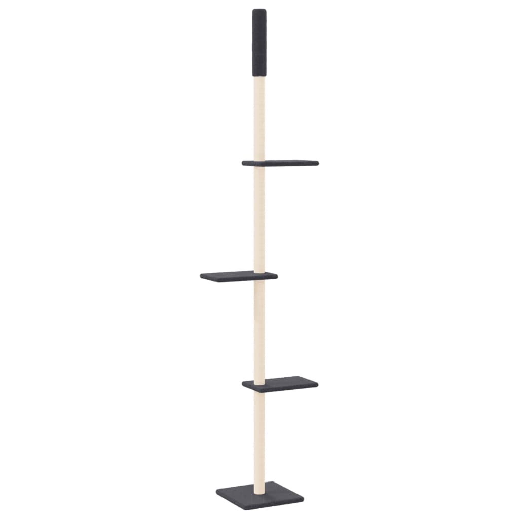 Kočičí strom ke stropu tmavě šedý 267,5–297,5 cm