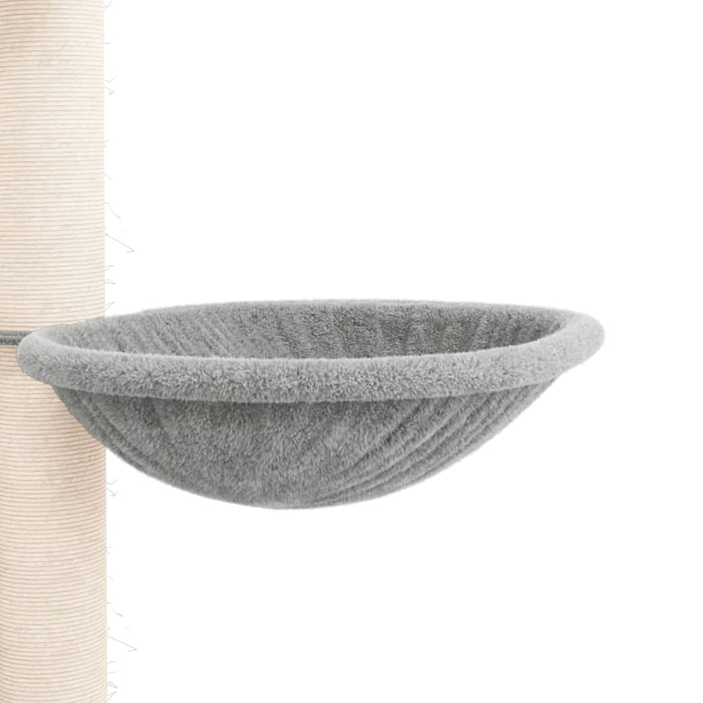 Kočičí strom ke stropu světle šedý 258,5–284,5 cm