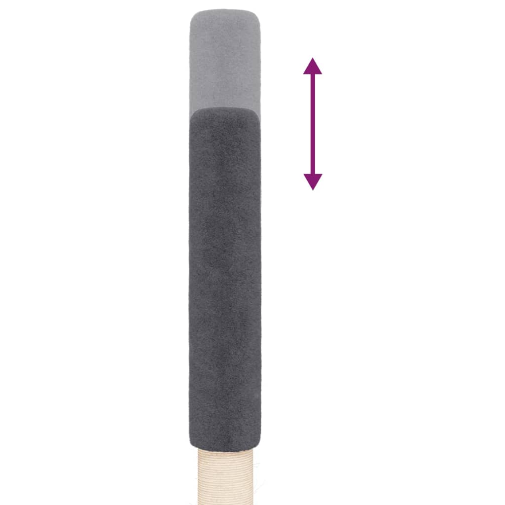 Kočičí strom ke stropu tmavě šedý 258,5–284,5 cm