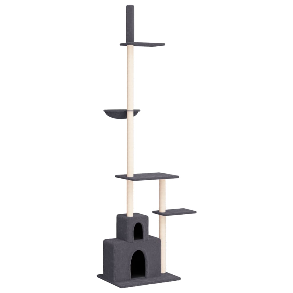 Kočičí strom ke stropu tmavě šedý 250,5–276,5 cm