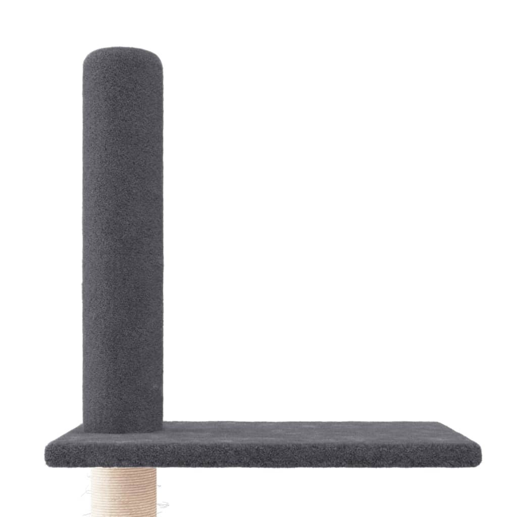 Kočičí strom ke stropu tmavě šedý 250,5–276,5 cm