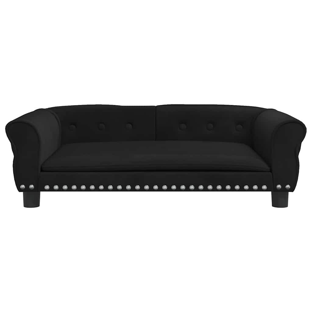 Pelíšek pro psy černý 95 x 55 x 30 cm samet