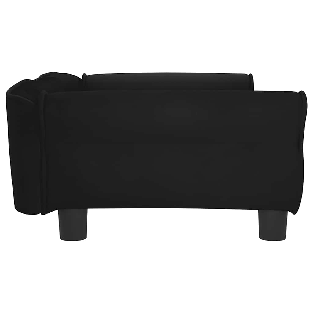 Pelíšek pro psy černý 95 x 55 x 30 cm samet
