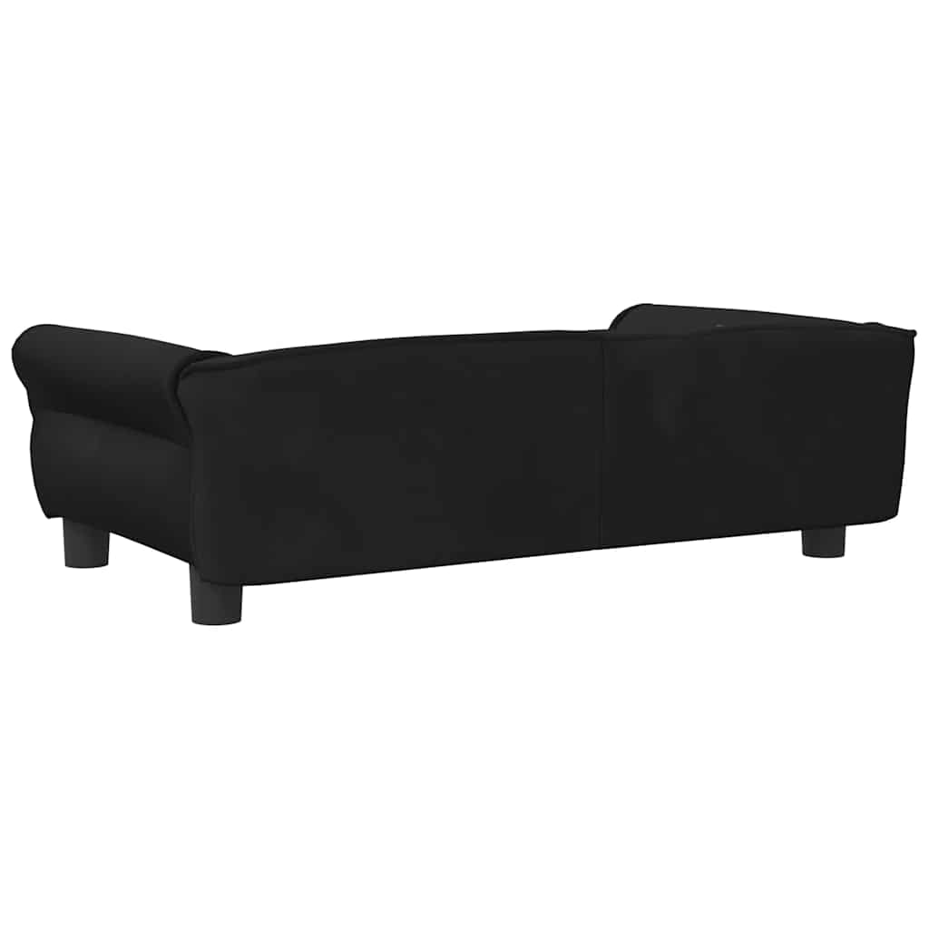 Pelíšek pro psy černý 95 x 55 x 30 cm samet