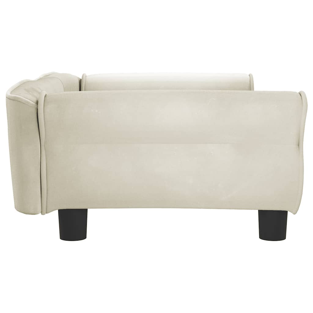 Pelíšek pro psy krémový 95 x 55 x 30 cm samet