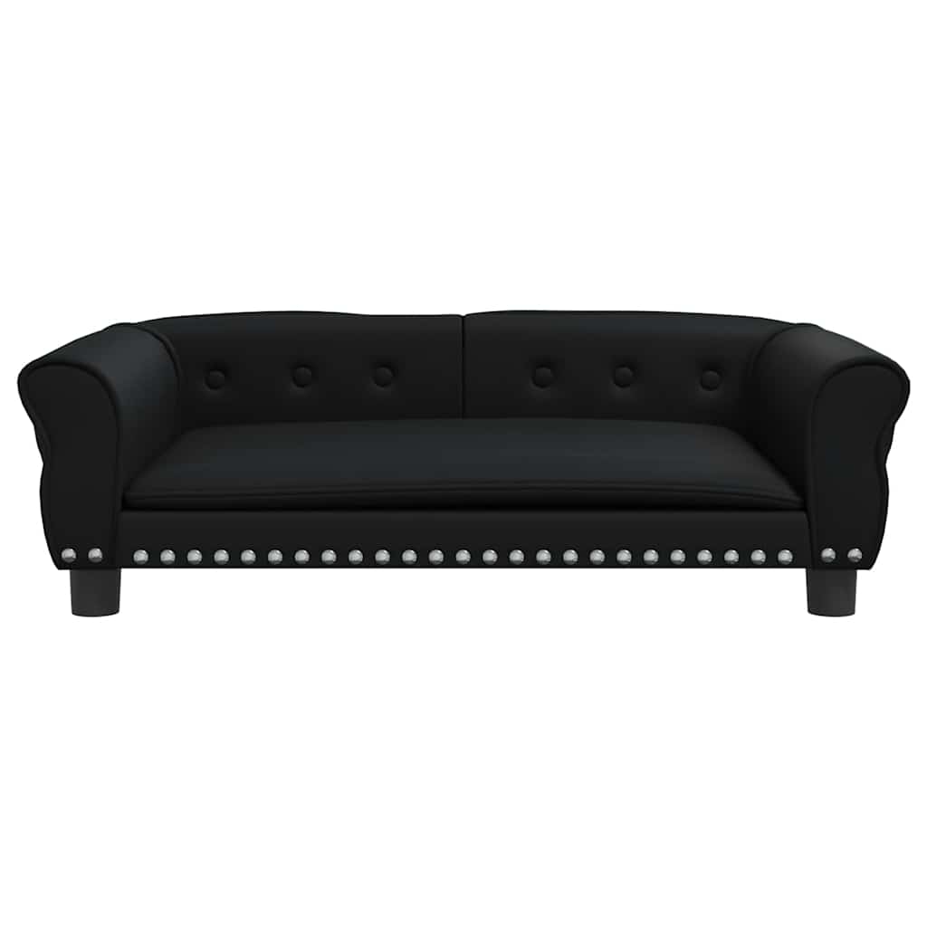 Pelíšek pro psy černý 95 x 55 x 30 cm umělá kůže