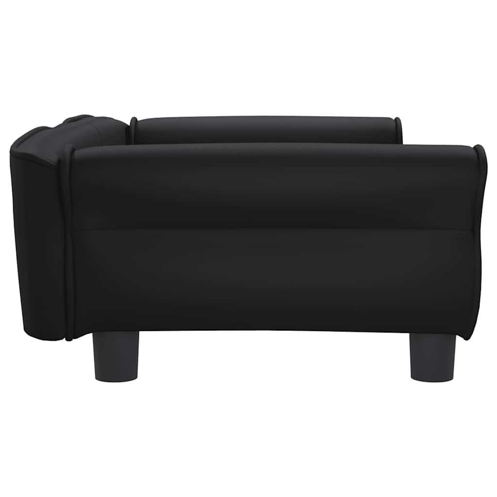 Pelíšek pro psy černý 95 x 55 x 30 cm umělá kůže