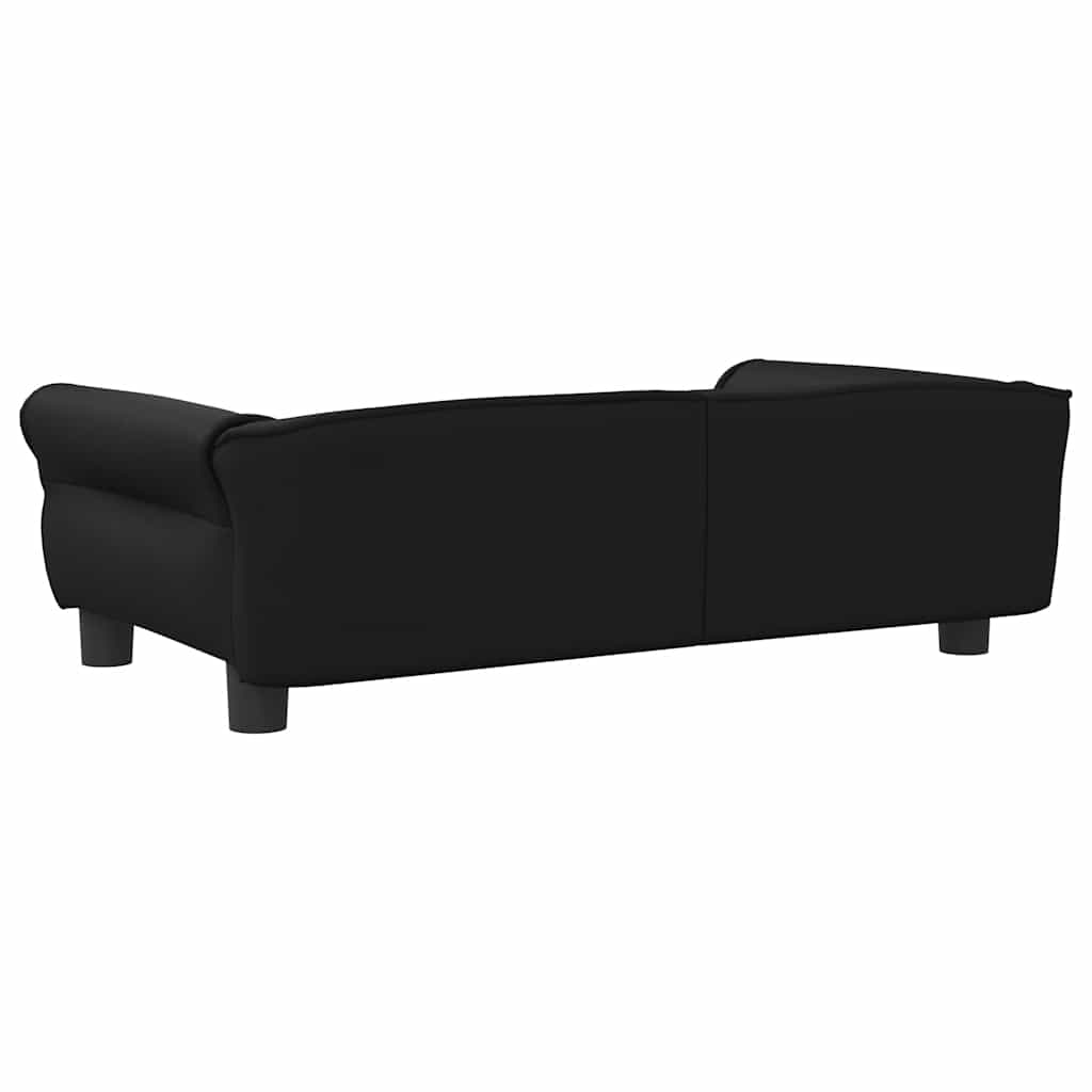 Pelíšek pro psy černý 95 x 55 x 30 cm umělá kůže