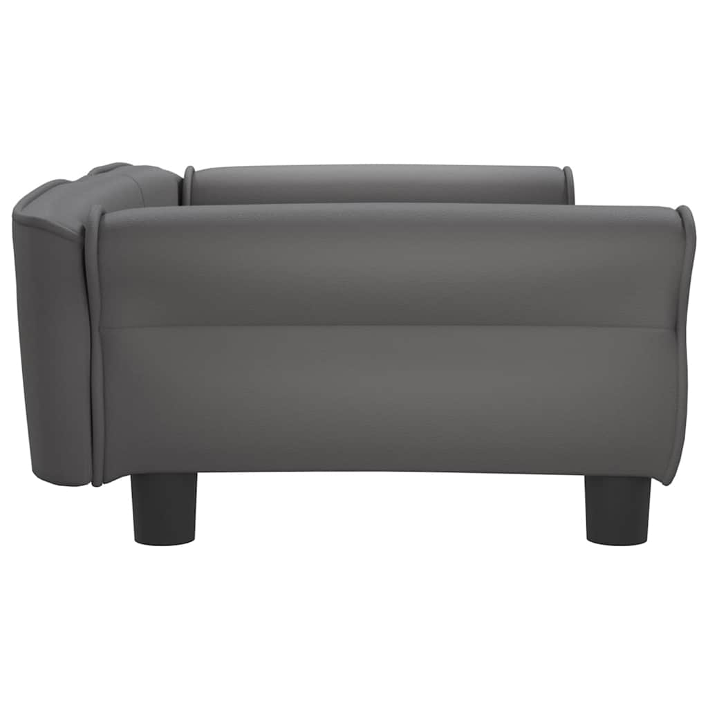 Pelíšek pro psy šedý 95 x 55 x 30 cm umělá kůže