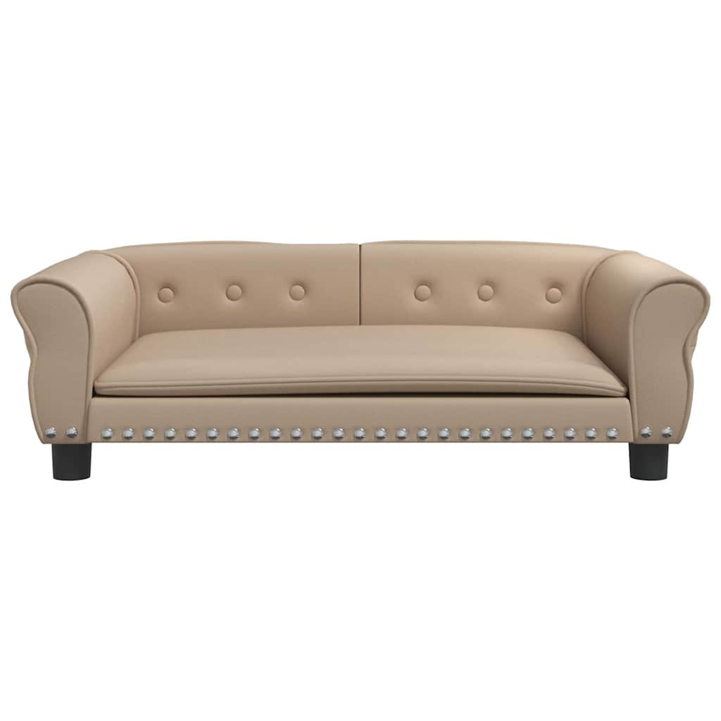Pelíšek pro psy cappuccino 95 x 55 x 30 cm umělá kůže