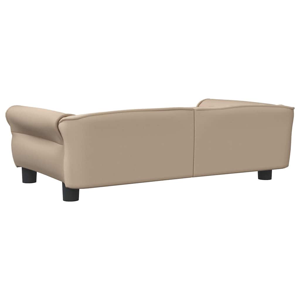 Pelíšek pro psy cappuccino 95 x 55 x 30 cm umělá kůže
