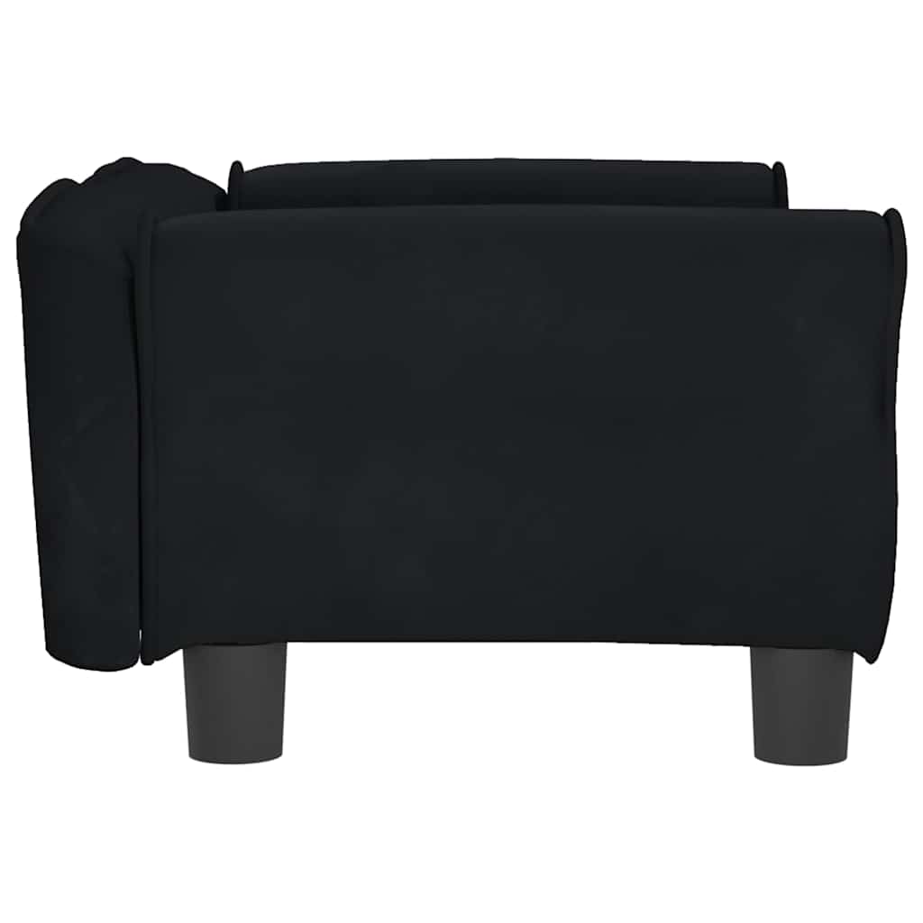 Pelíšek pro psy černý 70 x 45 x 30 cm samet