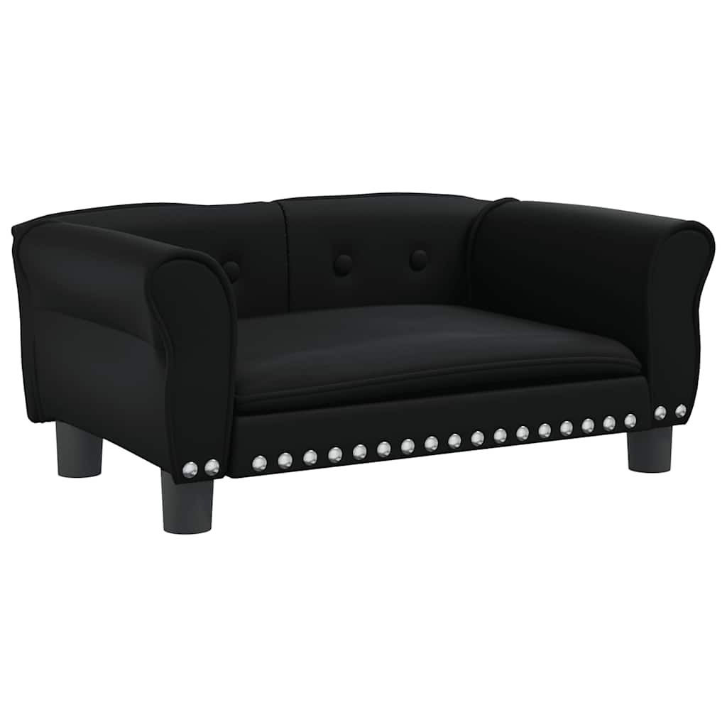 Pelíšek pro psy černý 70 x 45 x 30 cm umělá kůže