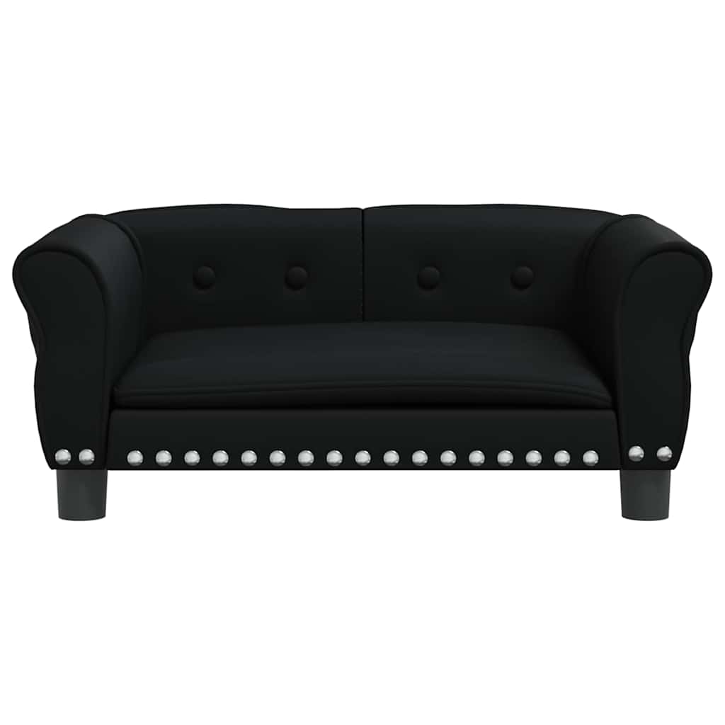 Pelíšek pro psy černý 70 x 45 x 30 cm umělá kůže