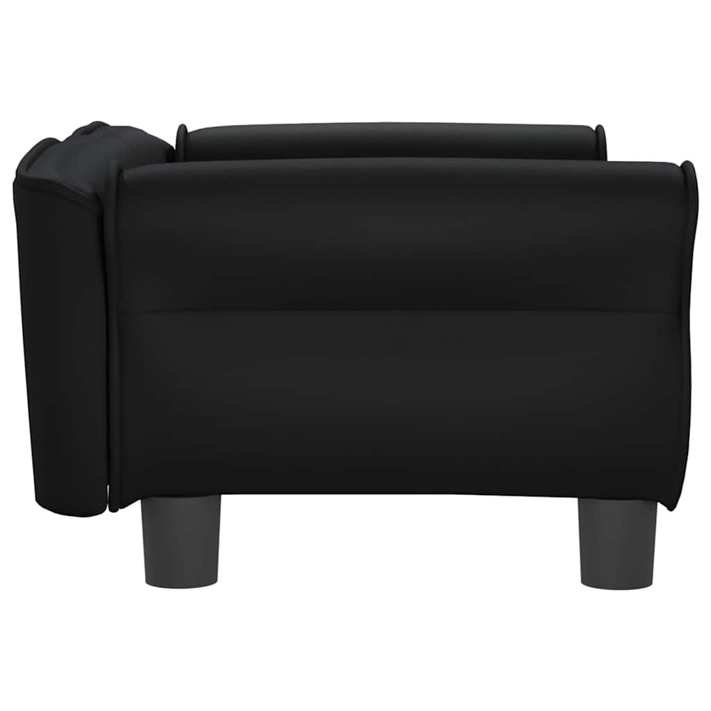 Pelíšek pro psy černý 70 x 45 x 30 cm umělá kůže
