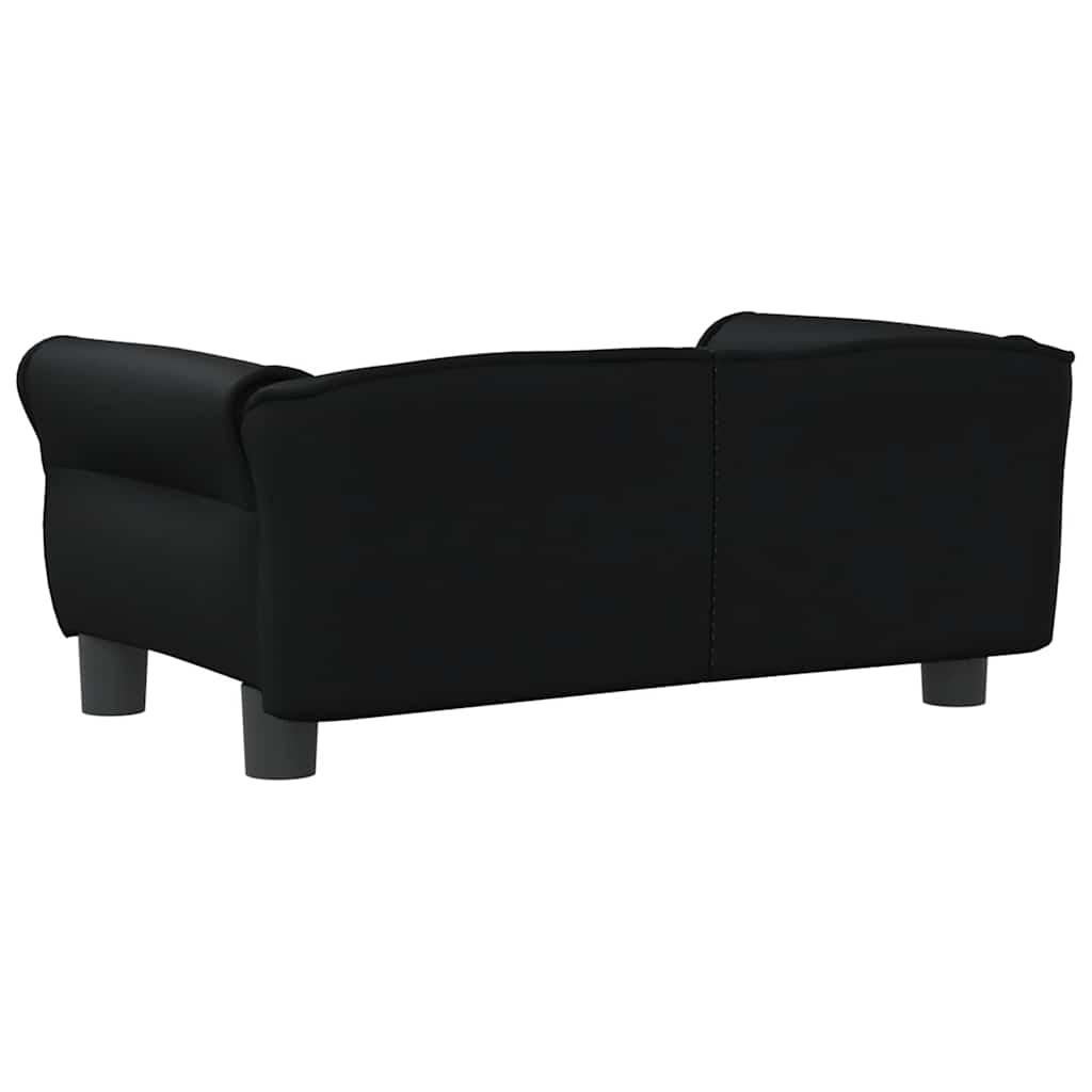 Pelíšek pro psy černý 70 x 45 x 30 cm umělá kůže