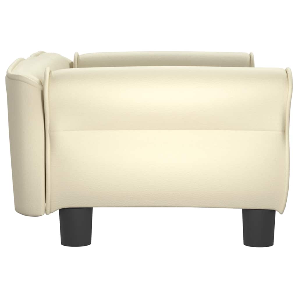 Pelíšek pro psy krémový 70 x 45 x 30 cm umělá kůže