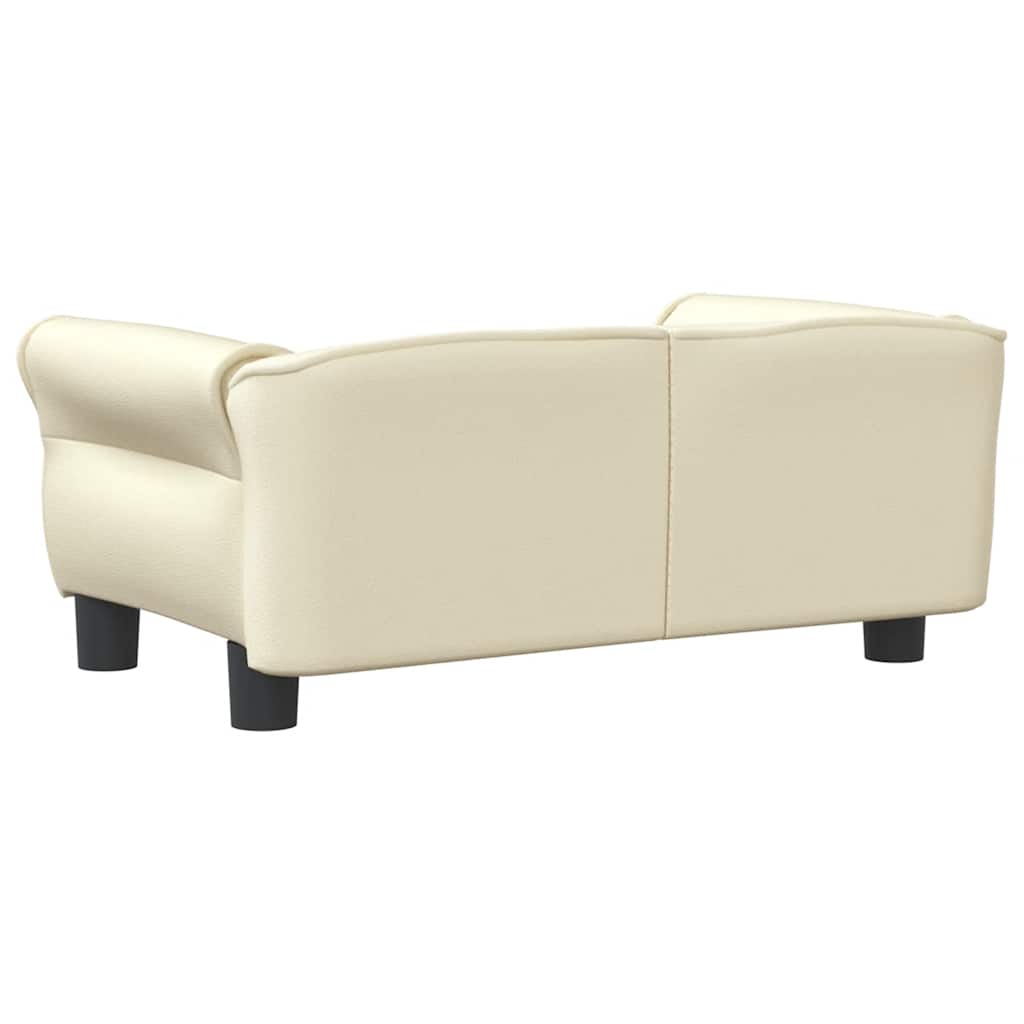 Pelíšek pro psy krémový 70 x 45 x 30 cm umělá kůže