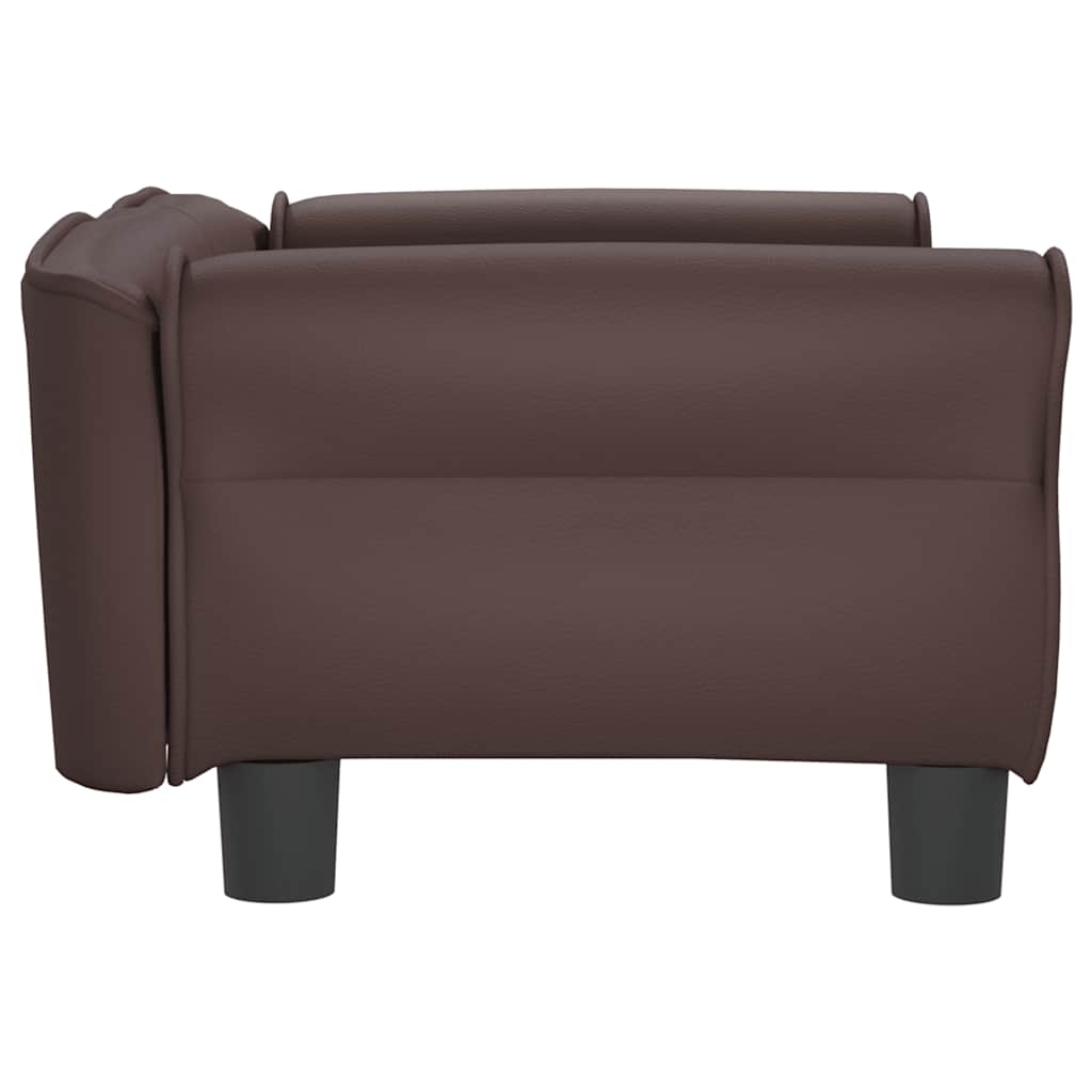 Pelíšek pro psy hnědý 70 x 45 x 30 cm umělá kůže