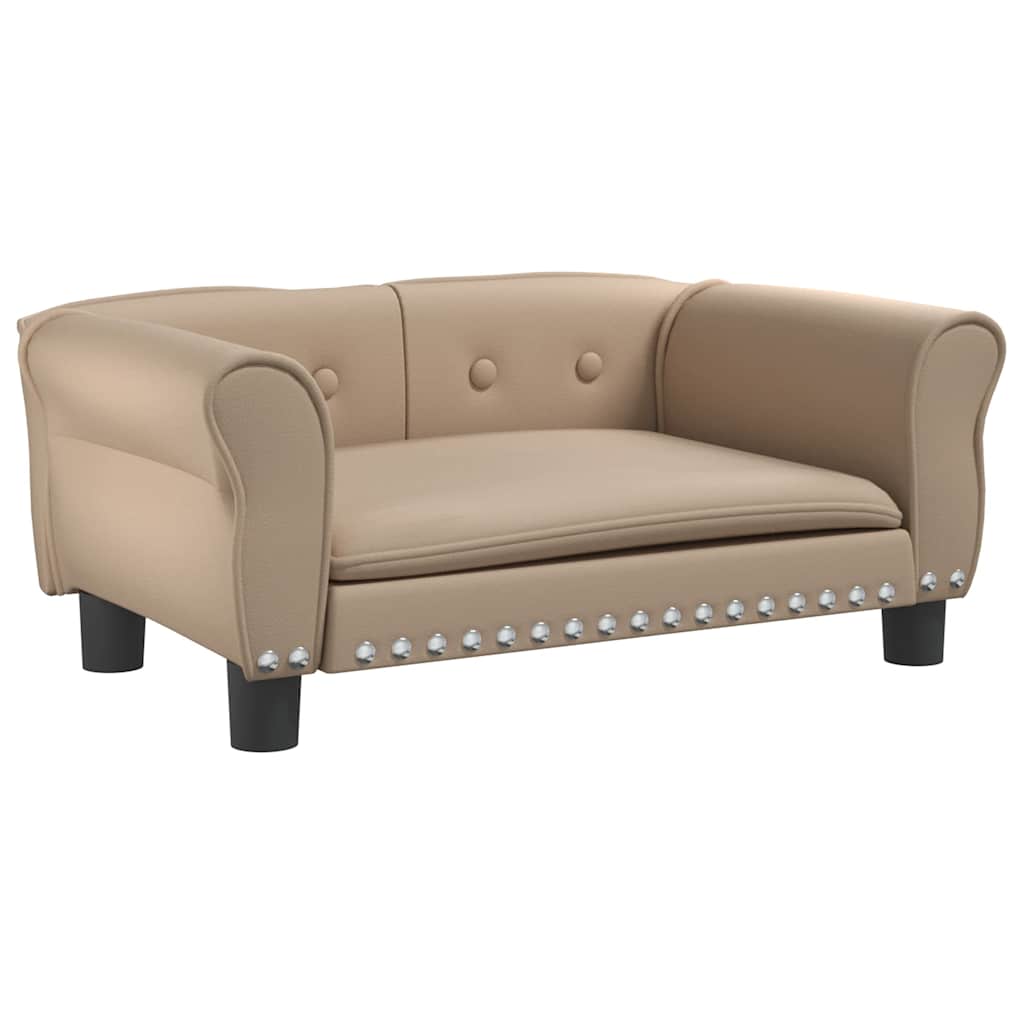 Pelíšek pro psy cappuccino 70 x 45 x 30 cm umělá kůže