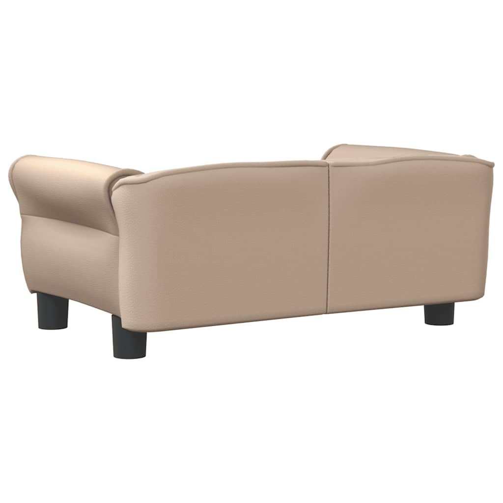 Pelíšek pro psy cappuccino 70 x 45 x 30 cm umělá kůže