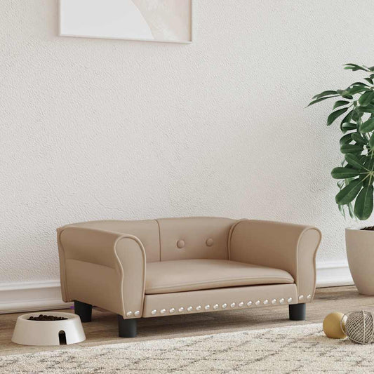 Pelíšek pro psy cappuccino 70 x 45 x 30 cm umělá kůže