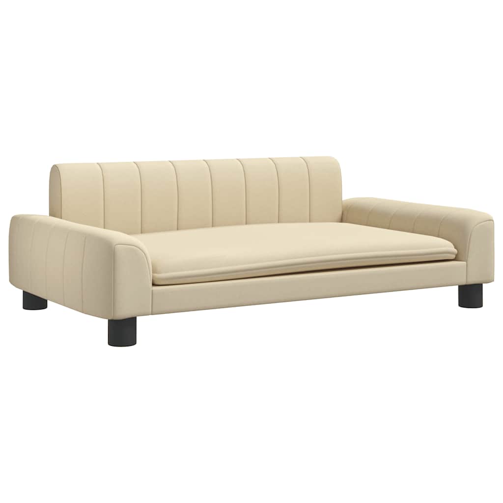 Pelíšek pro psy krémový 90 x 53 x 30 cm textil