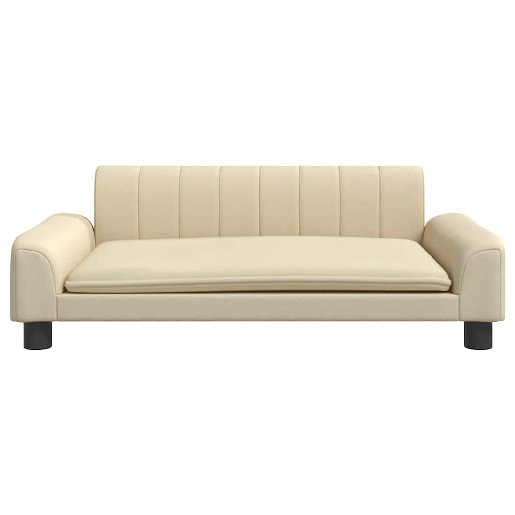 Pelíšek pro psy krémový 90 x 53 x 30 cm textil