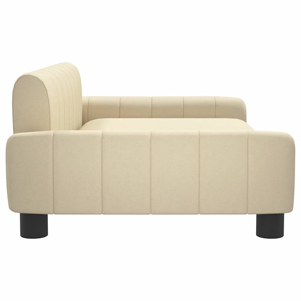 Pelíšek pro psy krémový 90 x 53 x 30 cm textil