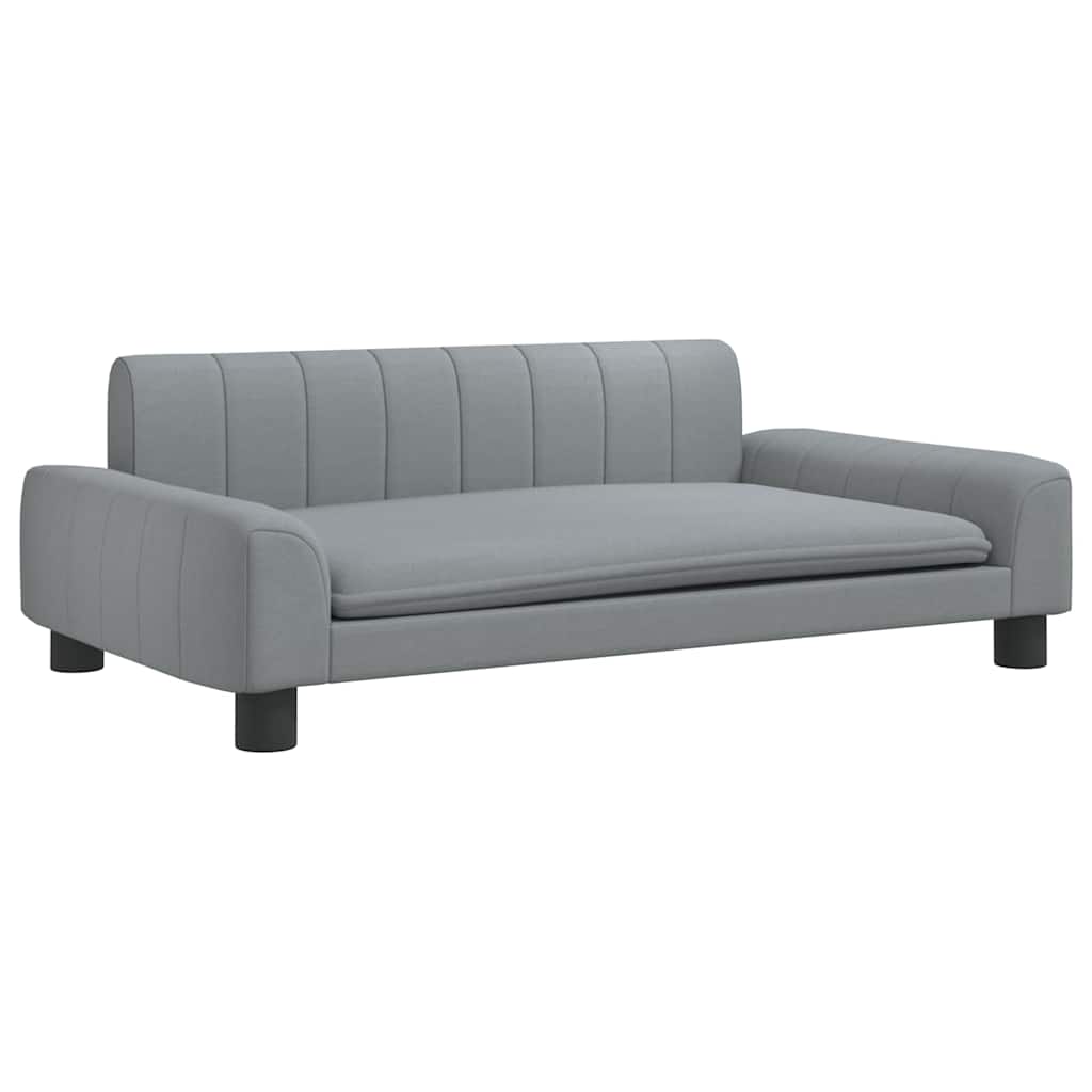 Pelíšek pro psy světle šedý 90 x 53 x 30 cm textil