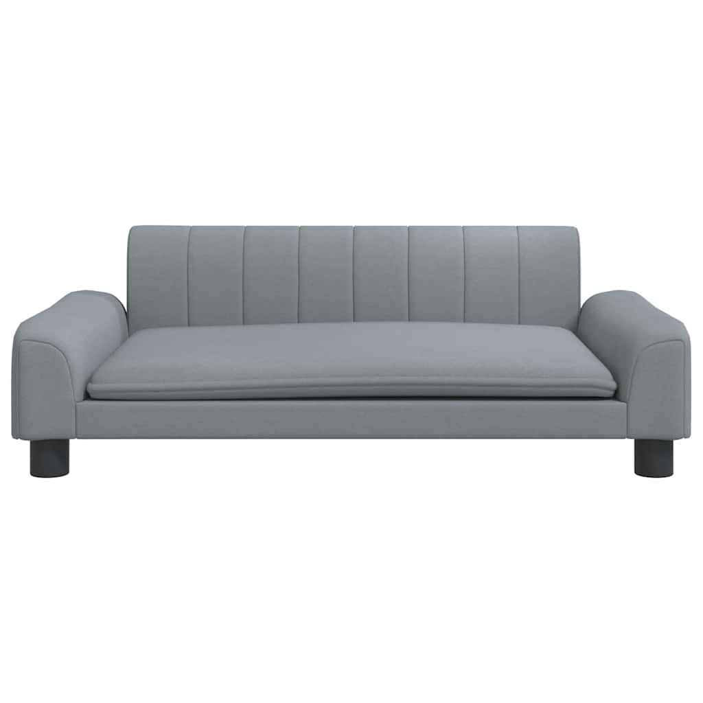 Pelíšek pro psy světle šedý 90 x 53 x 30 cm textil