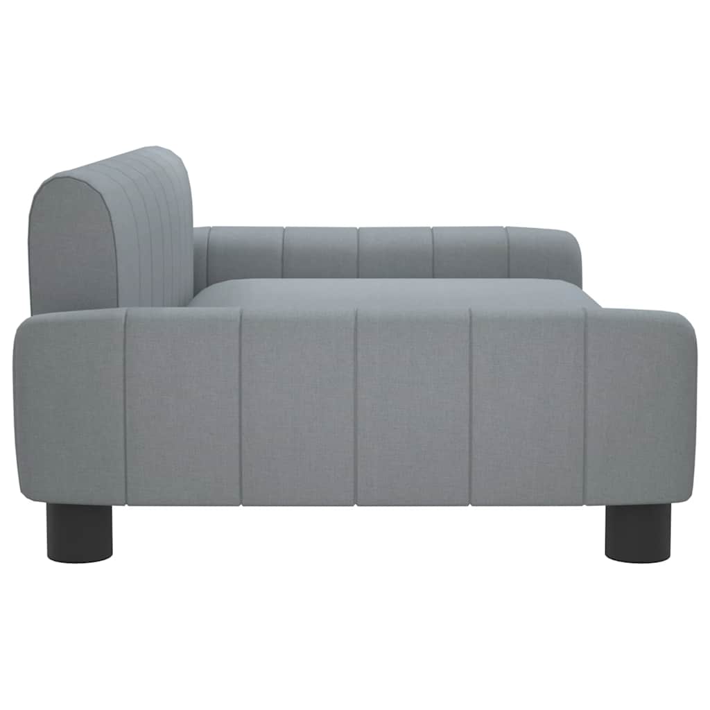 Pelíšek pro psy světle šedý 90 x 53 x 30 cm textil