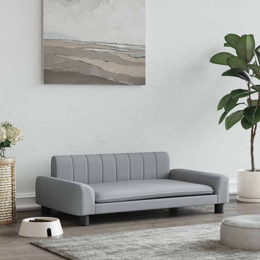 Pelíšek pro psy světle šedý 90 x 53 x 30 cm textil