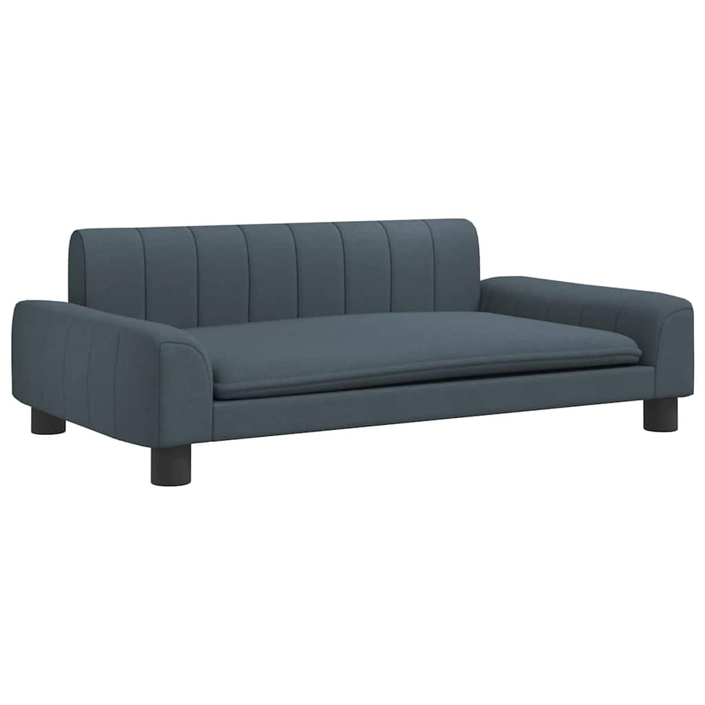 Pelíšek pro psy tmavě šedý 90 x 53 x 30 cm textil