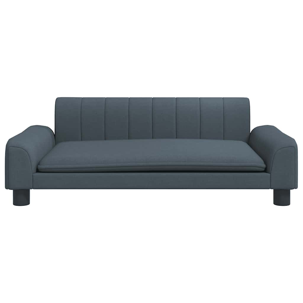 Pelíšek pro psy tmavě šedý 90 x 53 x 30 cm textil