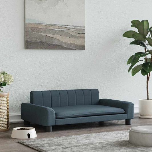 Pelíšek pro psy tmavě šedý 90 x 53 x 30 cm textil