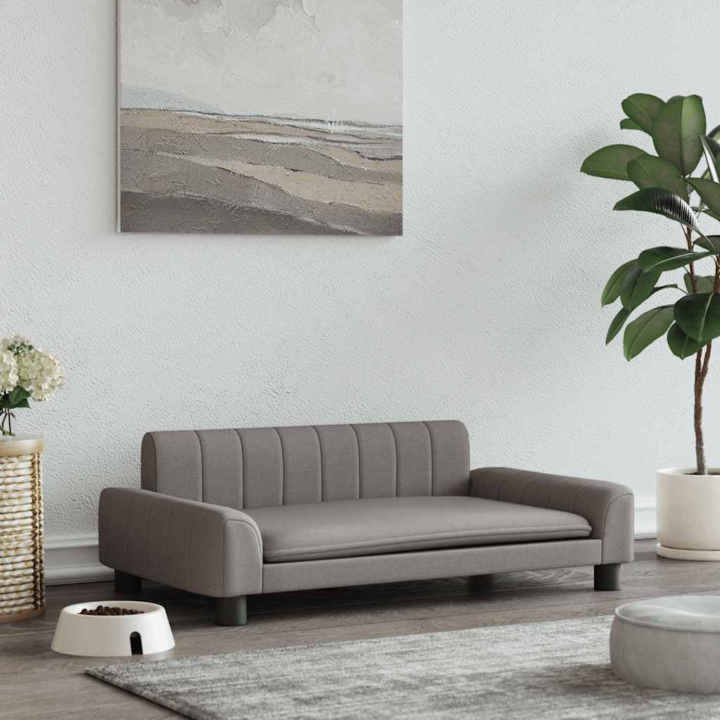 Pelíšek pro psy taupe 90 x 53 x 30 cm textil