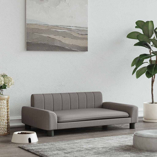 Pelíšek pro psy taupe 90 x 53 x 30 cm textil